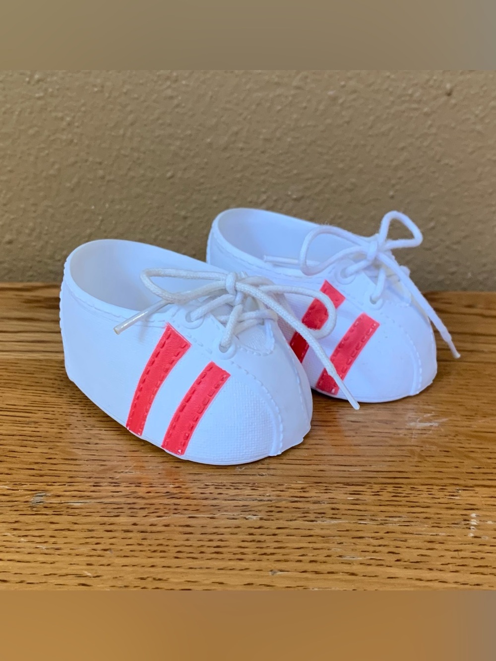 Vintage Cabbage Patch Kids Doll Red Striped Lace Up Shoes Stripes CPK P Factory